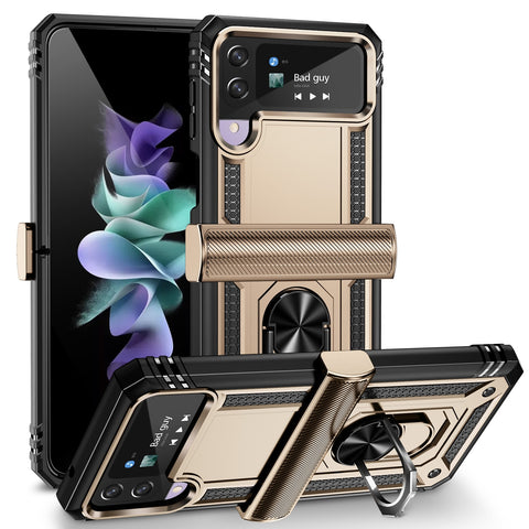 New Protective Magnetic Slip Resistant Case With Kickstand For Samsung Galaxy Z Flip 4 3 Series