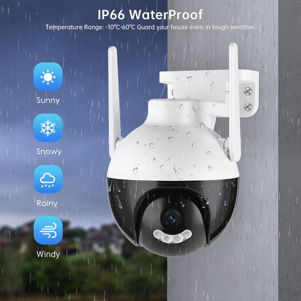 New 8MP Outdoor Surveillance Night Vision Security Camera With AI Human Detection