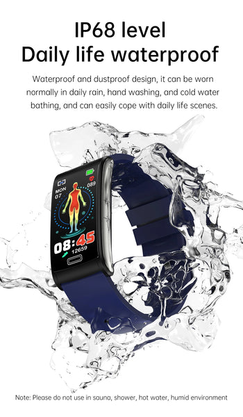 New Ultra Slim Multisport Water-Resistant Fitness Tracker Smart Watch With HD Touchscreen For Android IOS