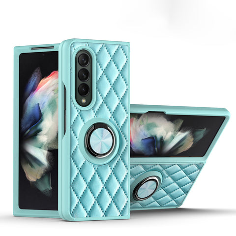 New Soft Silicone Protective Armor Case With Ring Holder Kickstand For Samsung Galaxy Flip 4 3 Series
