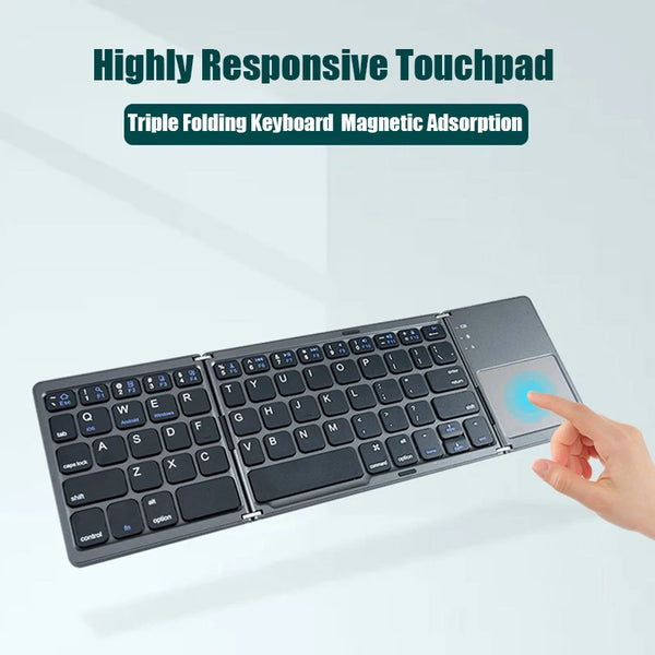New Mini Super Lightweight Compact Wireless Folding Professional Keyboard With Touchpad For Android IOS Windows