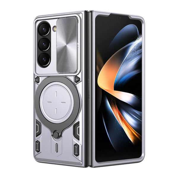 New Magnetic Heavy Protection Magnetic Cover Case With Ring Holder Kickstand For Samsung Galaxy Z Fold 6 5 Series