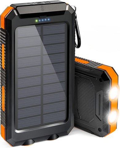 New 20000 mAh Dual USB Portable Solar Power Bank Dual USB Charger With Flashlight