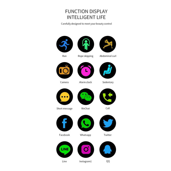 New 1.3 Inch HD Round Screen Sports Smart Watch Fitness Heart Rate Tracker