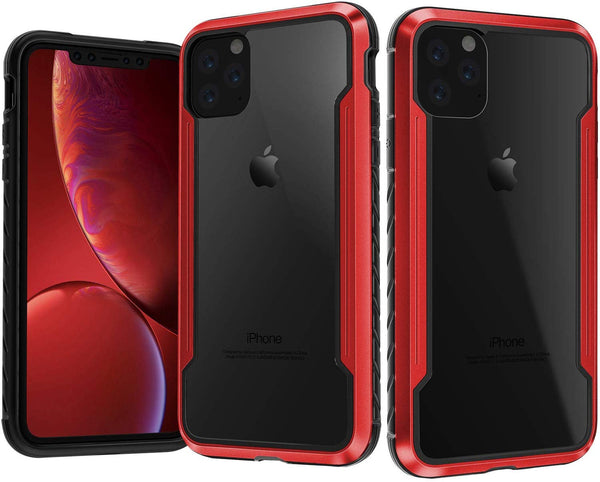 New Defender Anodized Aluminum TPU Clear PC Military Grade Metallic Protective Case For iPhone 11 Pro Max