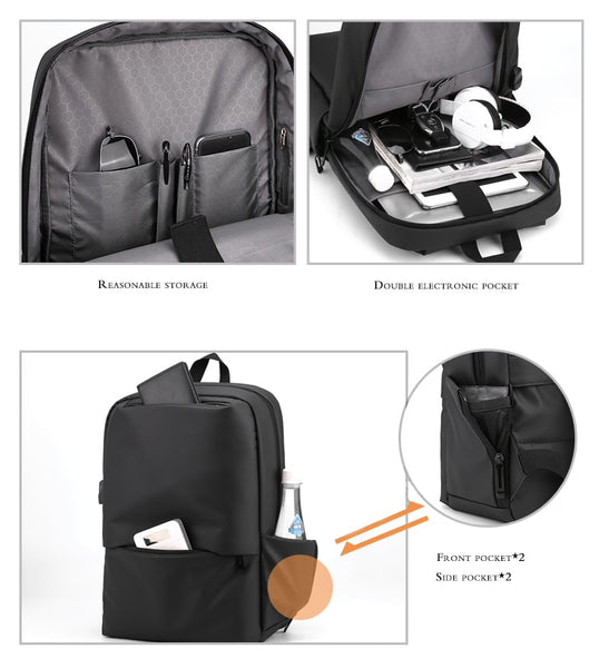 New Smart Lightweight Antitheft Travel Business Laptop Bag Backpack With USB Port