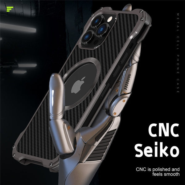 New Carbon Fiber Ultra Thin Metallic Bumper Case Cover W/ Lens Protection For iPhone 15 14 13 Series