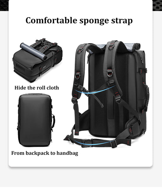 New 17 Inch Large Capacity Mountaineer Water-Repellent Outdoor Travels Backpack W/ Shoe Compartment USB Port