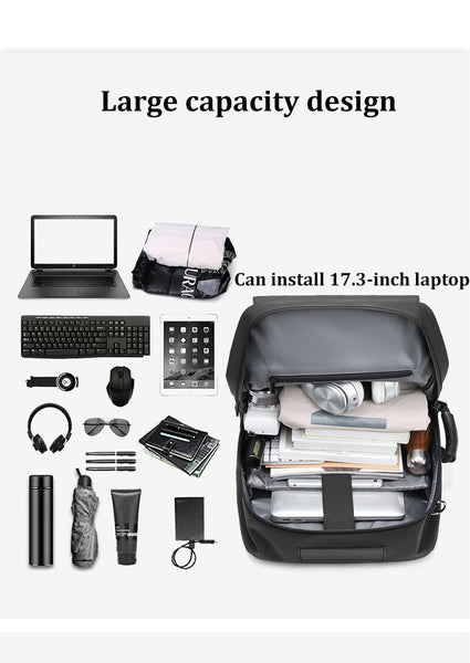 New 17 Inch Large Capacity Mountaineer Water-Repellent Outdoor Travels Backpack W/ Shoe Compartment USB Port