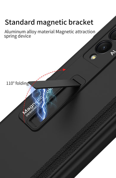 New Magnetic Ultra Thin Protective Case With Kickstand For Samsung Galaxy Fold & Flip 3 Series