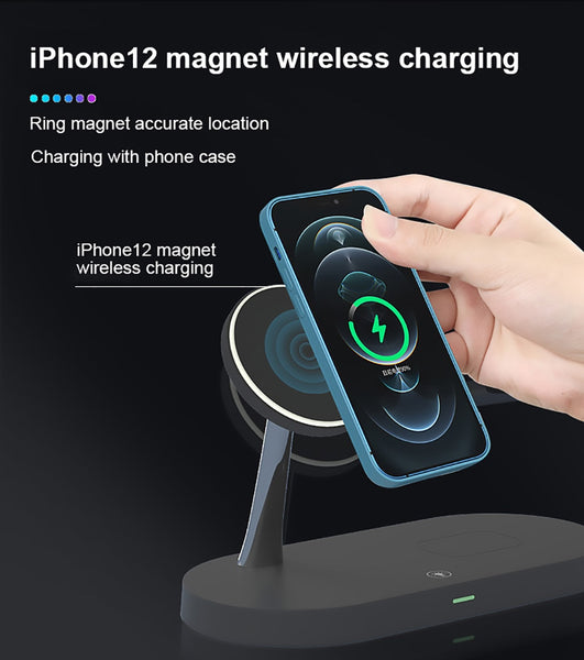 New 3-in-1 Fast Charging Wireless QI Charger Station For iPhones Apple Watch Airpods