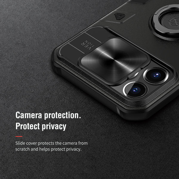 New Protective Armor Bumper Case With Finger Ring Holder Camera Lense Protection For iPhone 15 13 12 Series