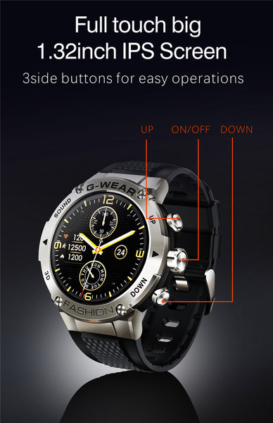 New Super Long Standby Bluetooth Sport Waterproof Fitness Tracker Smartwatch For Android iOS