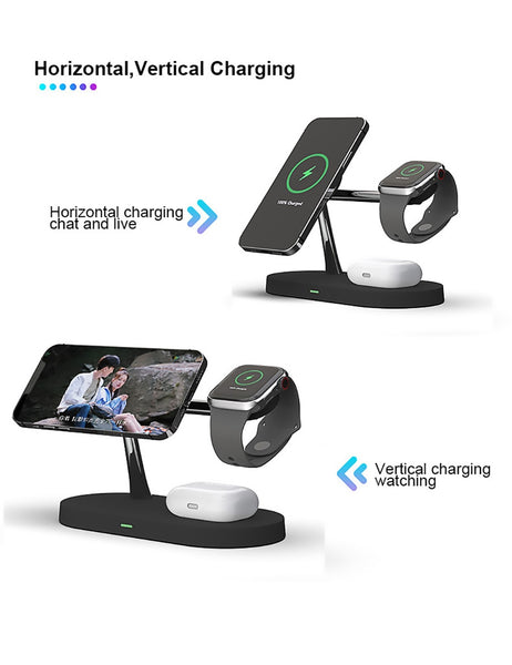 New 3-in-1 Fast Charging Wireless QI Charger Station For iPhones Apple Watch Airpods
