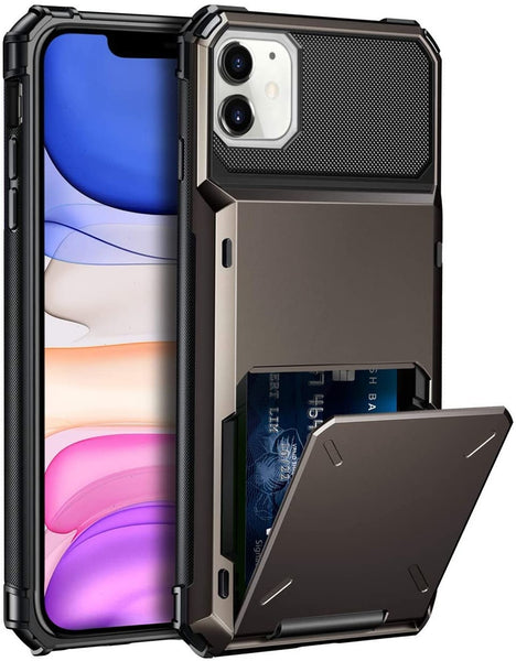 New Protective Drop-Resistance Case With Hidden Credit Card Slot For iPhone 14 13 12 Pro Max Series
