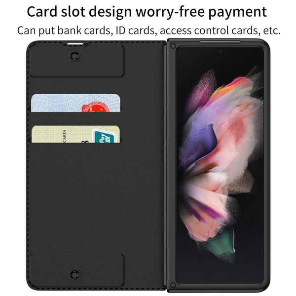 New Protective Leather Bumper Cover Case With Pen Slot For Samsung Galaxy Z Fold 3 Series