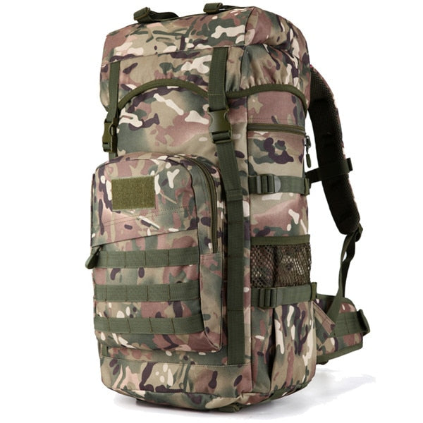 New Large Capacity Water Repellent Military-Styled Mountaineer Backpack For Hiking Camping Travel