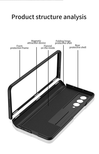 New Magnetic Ultra Thin Protective Case With Kickstand For Samsung Galaxy Fold & Flip 3 Series