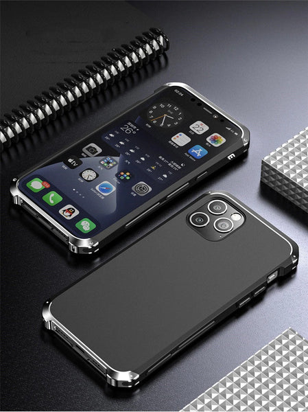 New Luxury Design Shockproof Aluminum Metal + PC Slim Bumper Cover Case iPhone 16 15 14 Pro Max Series