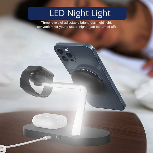 New 3-in-1 Fast Charging Wireless QI Charger Station For iPhones Apple Watch Airpods
