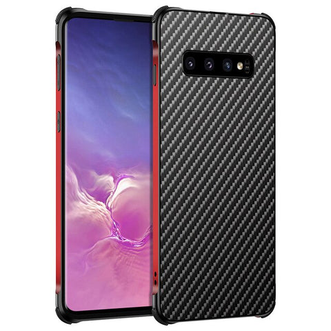 New Carbon Fiber Slim Metal Frame Scratch Resistant Bumper Case For iPhone Samsung Galaxy S20 S10 Series