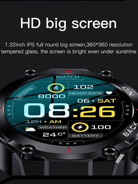 New Rugged Outdoor Multisport Fitness Tracker Sport Smartwatch With Long Standby For Android IOS