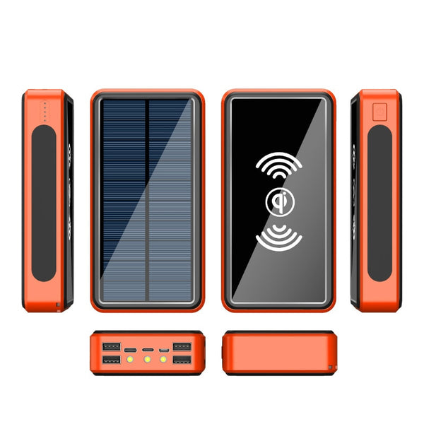 New High Capacity 80000mAh Wireless Portable Power Bank External Battery With Fast Charging LED Light For Travel Camping