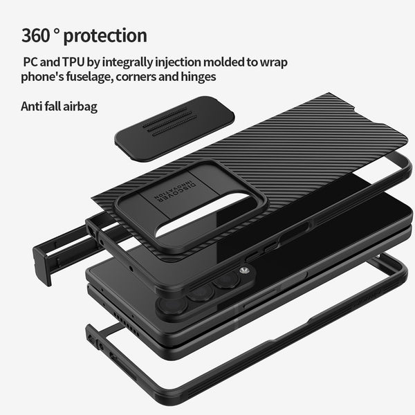 New Super Slim Protective Compact Case Bumper With Camera Slide Cover For Galaxy Z Fold 4 Series