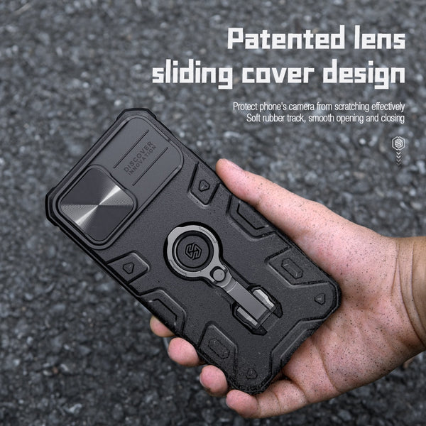 New Rugged Protective Armor Bumper Case With Camera Cover Ring Holder Kickstand For iPhone 14 Pro Max Series
