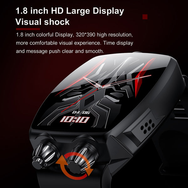 New IP68 Water-Resistant Outdoors Sport Fitness Tracker Smartwatch With Large 1.8 Inch HD Display