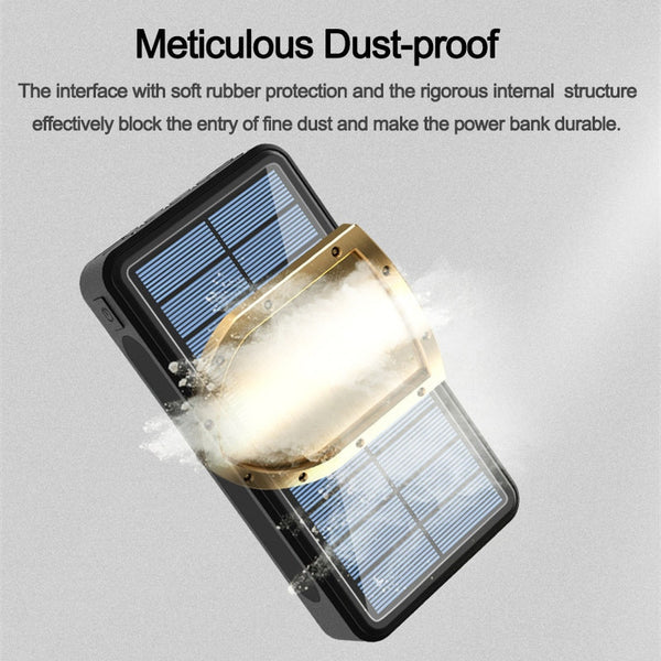 New High Capacity 80000mAh Wireless Portable Power Bank External Battery With Fast Charging LED Light For Travel Camping