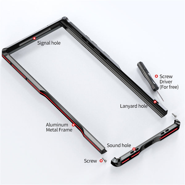 New Super Slim Protective Metallic Frame Case Shell For Samsung Galaxy S25 S24 S23 Ultra Series - Case Only (No Retail Package)