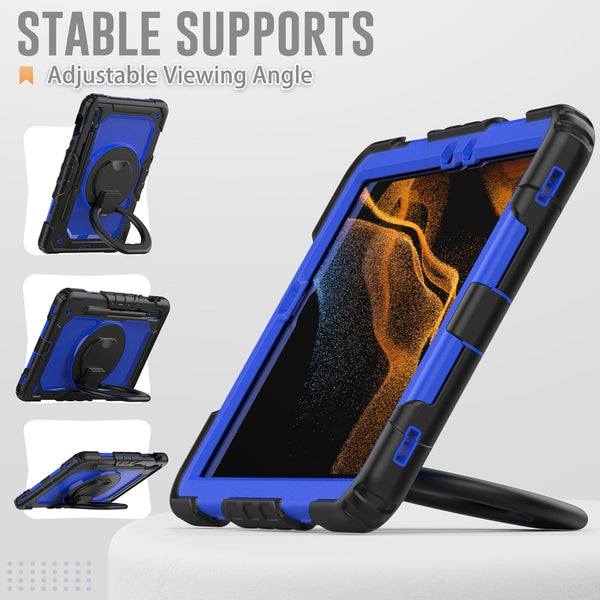 New Super Compact Flexible Case With Kickstand Shoulder Strap For Samsung Galaxy Tab S7 S8 Series