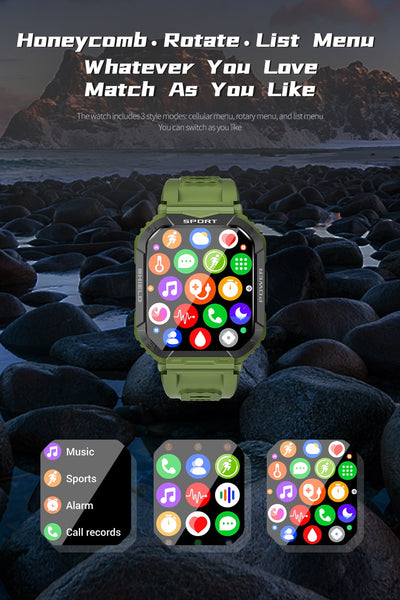 New Impact-Resistant Outdoor Multisport Fitness Tracker Smart Watch For Android IOS