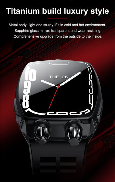 New IP68 Water-Resistant Outdoors Sport Fitness Tracker Smartwatch With Large 1.8 Inch HD Display