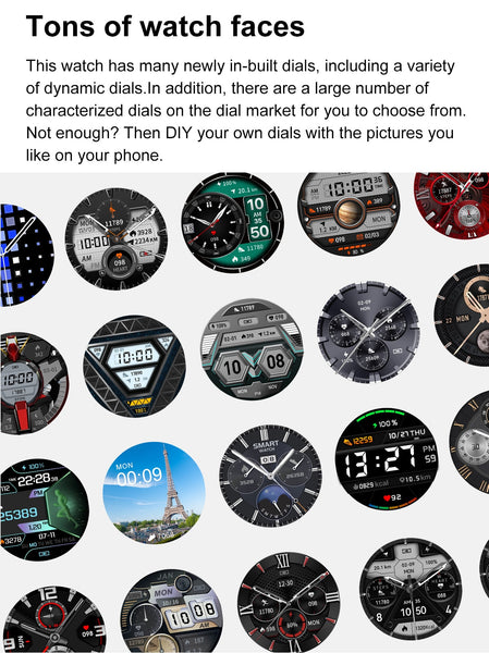 New IP68 Water-Resistant Fitness Tracker Bluetooth Sports Smart Watch For Android IOS