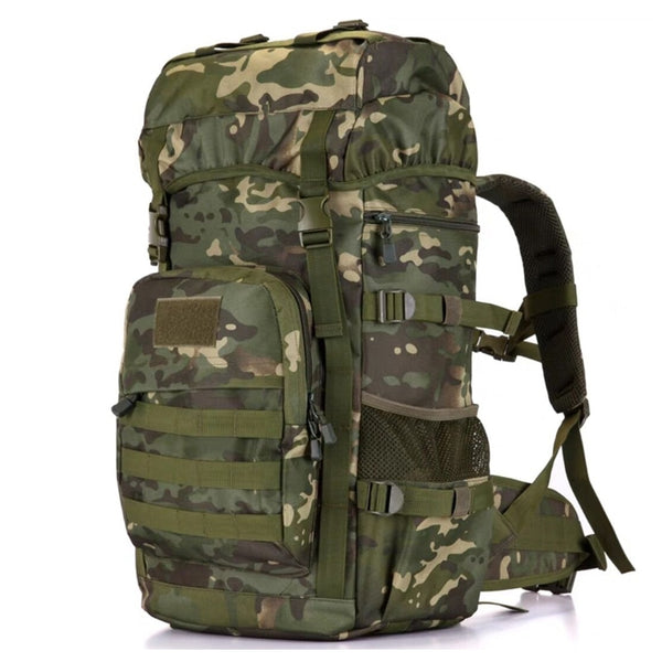 New Large Capacity Water Repellent Military-Styled Mountaineer Backpack For Hiking Camping Travel