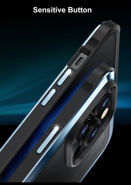 New Super Compact Heavy Duty Metallic Case Armor For iPhone 14 13 Plus Pro Max Series