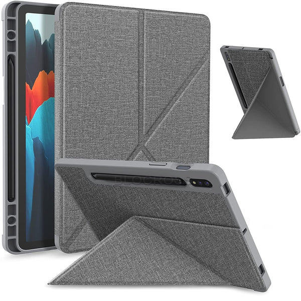 New Ultra Slim Multi-Fold Smart Cover Case With Kickstand For Samsung Galaxy Tab S7 S8 Plus Series