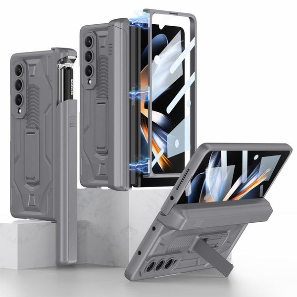 New Protective Hinge Case With Pen Slide Slot For Samsung Galaxy Z Fold 3 4 Series
