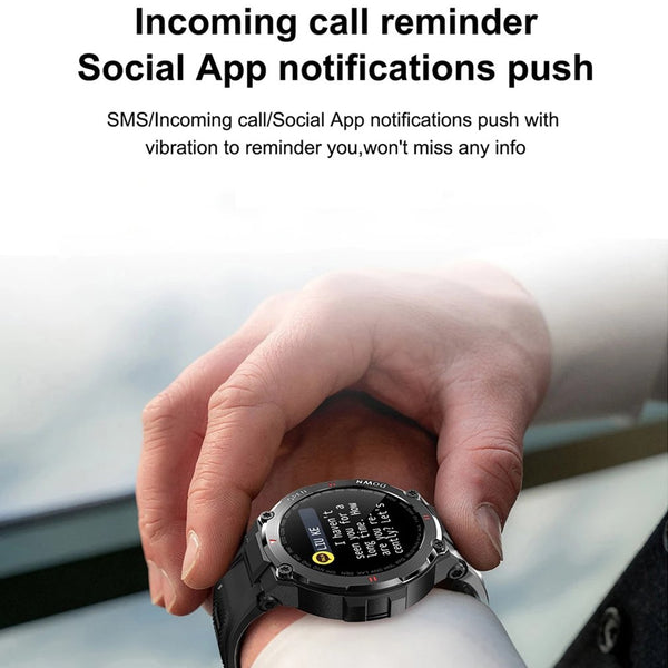 New Rugged Outdoor Sports Fitness Tracker Bluetooth Smart Watch For Android IOS