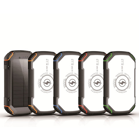 New 50000mAh Wireless Solar Portable Compact Fast Charger External Battery Power Bank With Flashlight For Travel Camping
