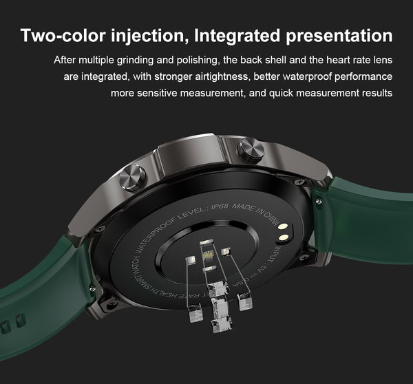 New IP68 Water-Resistant AMOLED Display Fitness Tracker Bluetooth Sports Smart Watch For Android IOS