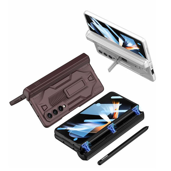 New Protective Hinge Case With Pen Slide Slot For Samsung Galaxy Z Fold 3 4 Series