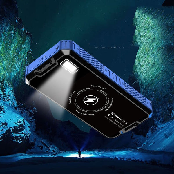 New High Capacity 80000mAh Outdoor Travel Solar Power Bank External Charger With LED Flashlight