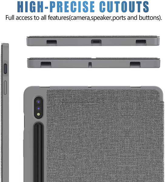 New Ultra Slim Multi-Fold Smart Cover Case With Kickstand For Samsung Galaxy Tab S7 S8 Plus Series