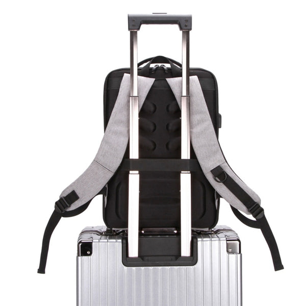 New Smart Lightweight Hard Shell Water Repellent Antitheft Backpack Laptop Bag With USB Port