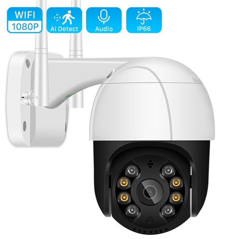 New 1080P Outdoor WIFI IP Wireless Security CCTV Camera With AI Human Detection