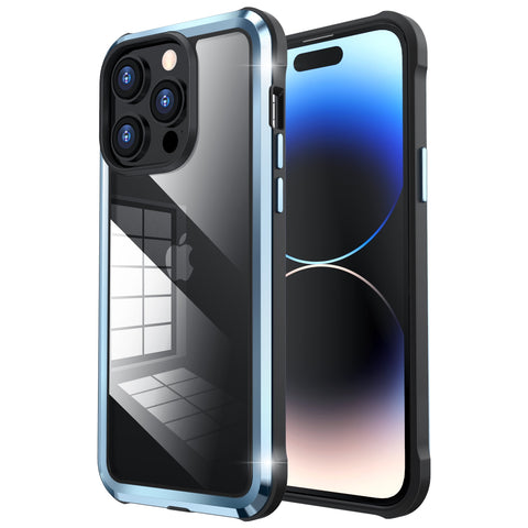 New Super Compact Heavy Duty Metallic Case Armor For iPhone 14 13 Plus Pro Max Series
