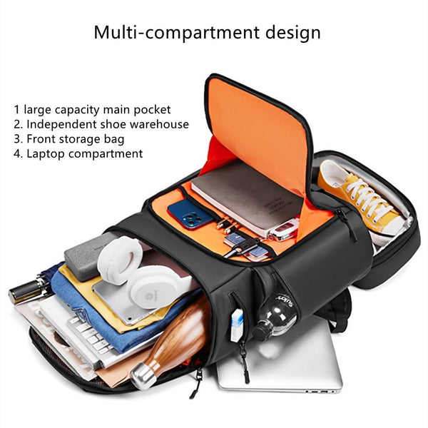 New Large Capacity Multifunctional Outdoor Travel 15 Inch Laptop Bag Backpack With USB Port Shoe Compartment